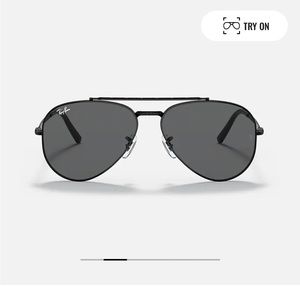 RAY BAN BLACK ON BLACK NEW AVIATOR
